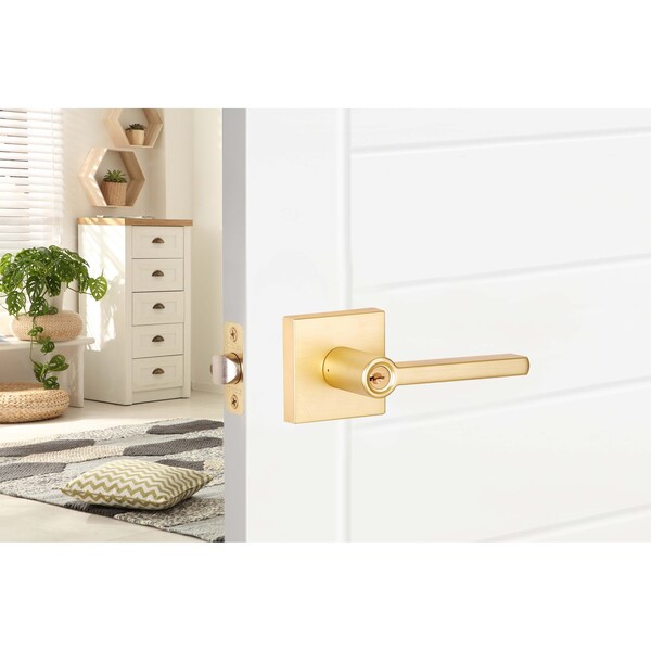 Sure-Loc Hardware Vail Handleset, Zermatt Full Plate Handleset Trim, Satin Brass VL507-ZT SB - main
